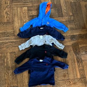 Polo Ralph Lauren 5 boys shirts all size 6 months